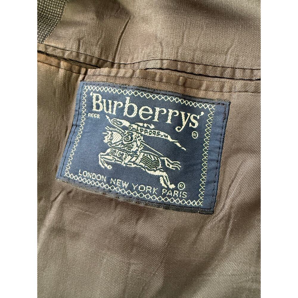 Vintage Burberry's Blazer Sport Coat Gray Sz 41 Wool Business Formal Work Career - Picture 7 of 8
